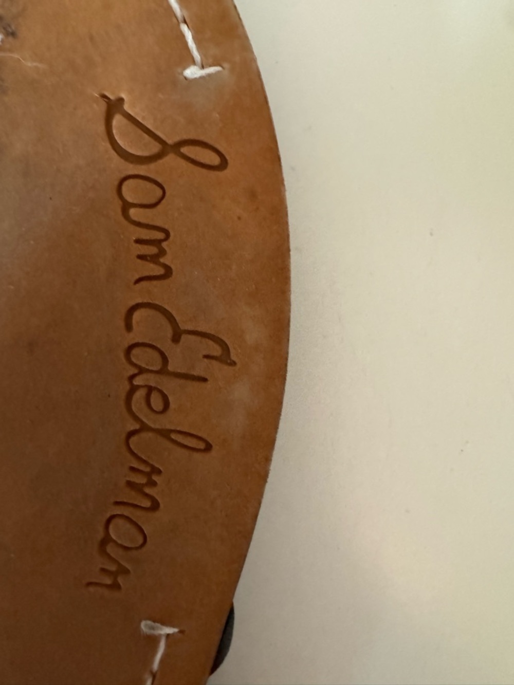 Sam Edelman Black Strappy Sandals with Brown Croc Insole - Picture 2 of 5